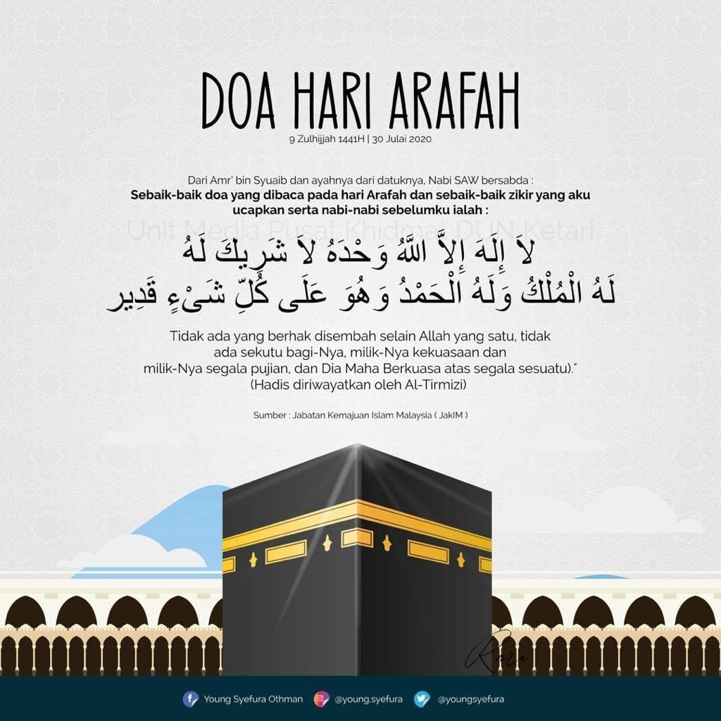 doa puasa hari arafah teks arab rumi jawi