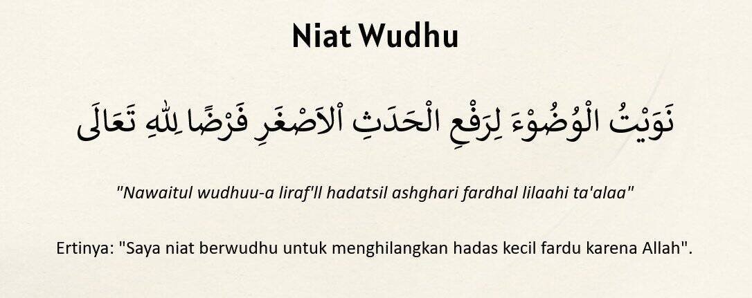 niat wuduk