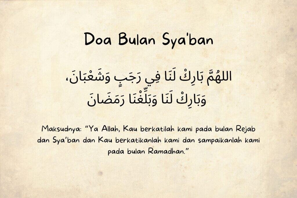 doa bulan sya’ban