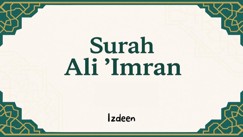 Sura al-imran - islamic muslim prayer.